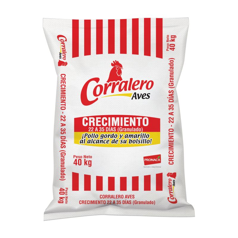 Corralero Aves Crecimiento 22 35 dias Granulado 40kg