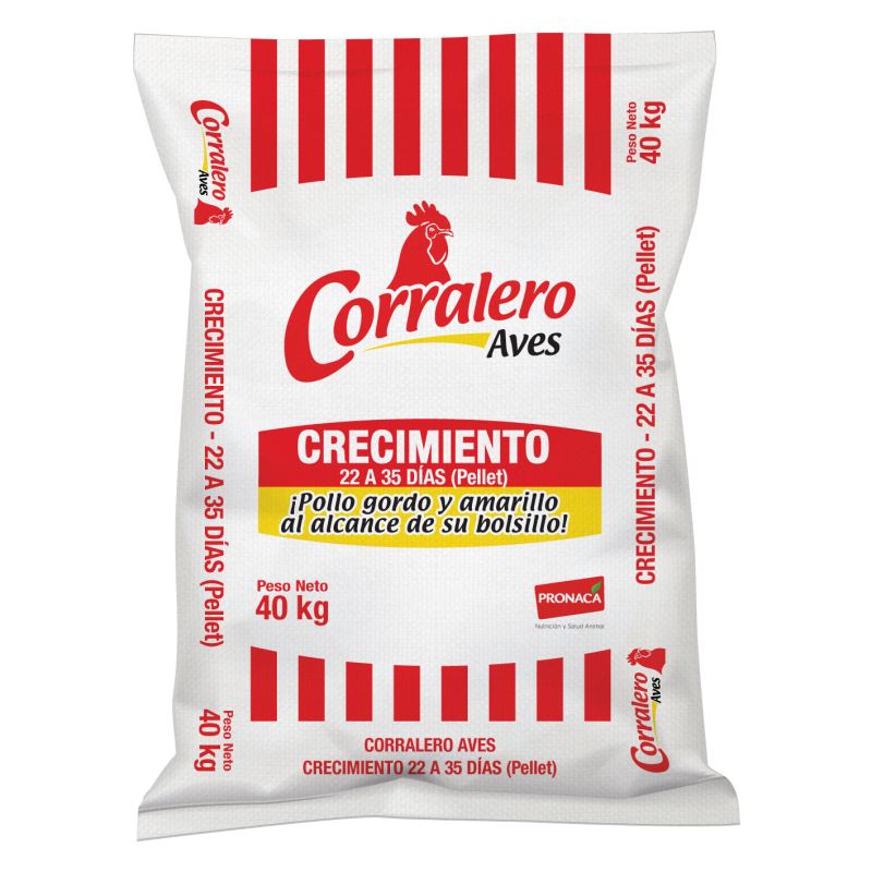 Corralero Aves Crecimiento 22 35 dias Pellet 40kg