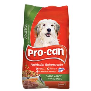 PRO CAN ADULTOS RAZAS MEDIANAS Y GRANDES CARNE ARROZ Y VEGETALES